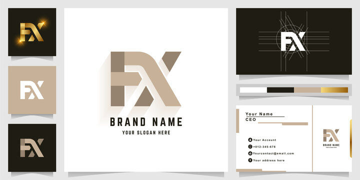 Letter FX or AX monogram logo