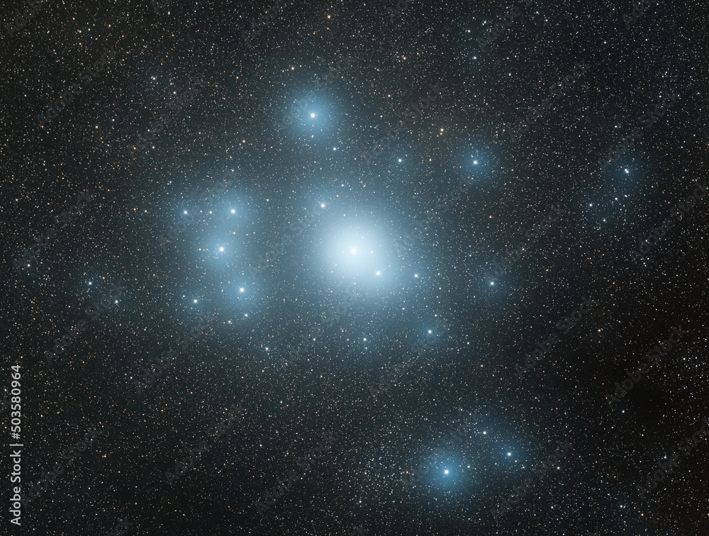Wall mural ic2602 (southern pleiades) open cluster in carina from christchurch, new zealand, may 2022. (1h @ 40