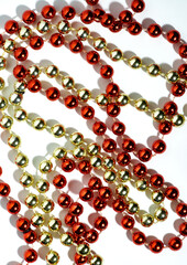 Shiny red and golden necklace