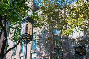 subway street lamp in the city