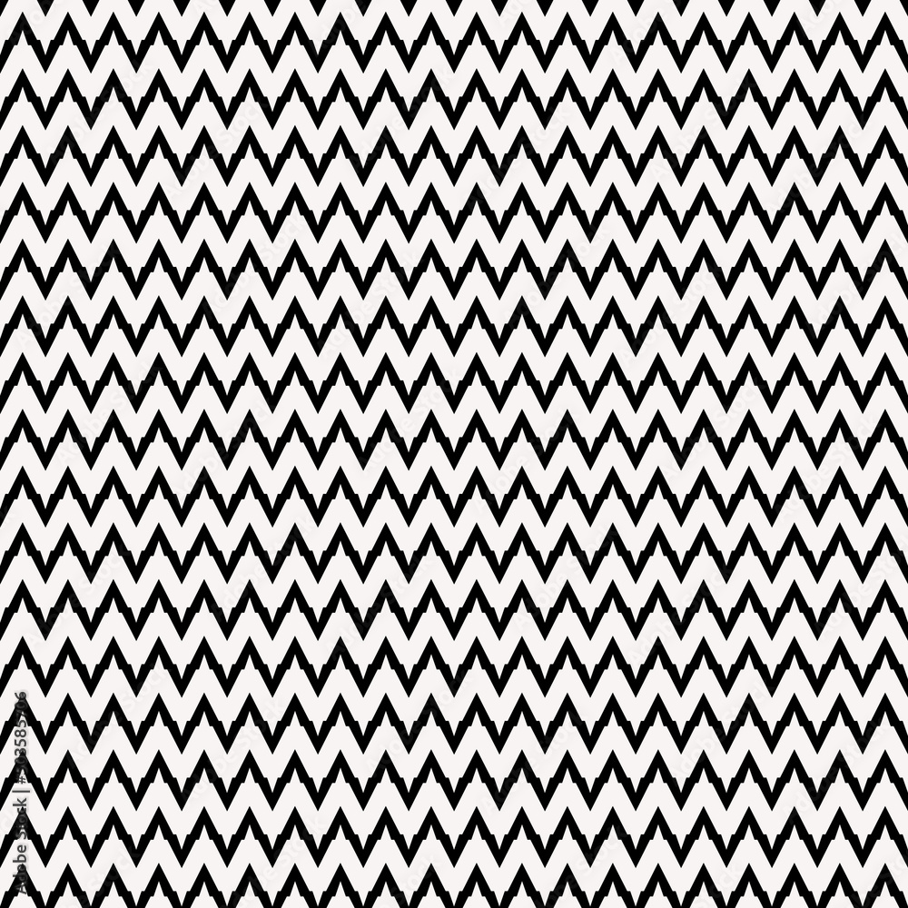 Aufkleber Black chevrons on a white background. Seamless and vector repeating chevron pattern.