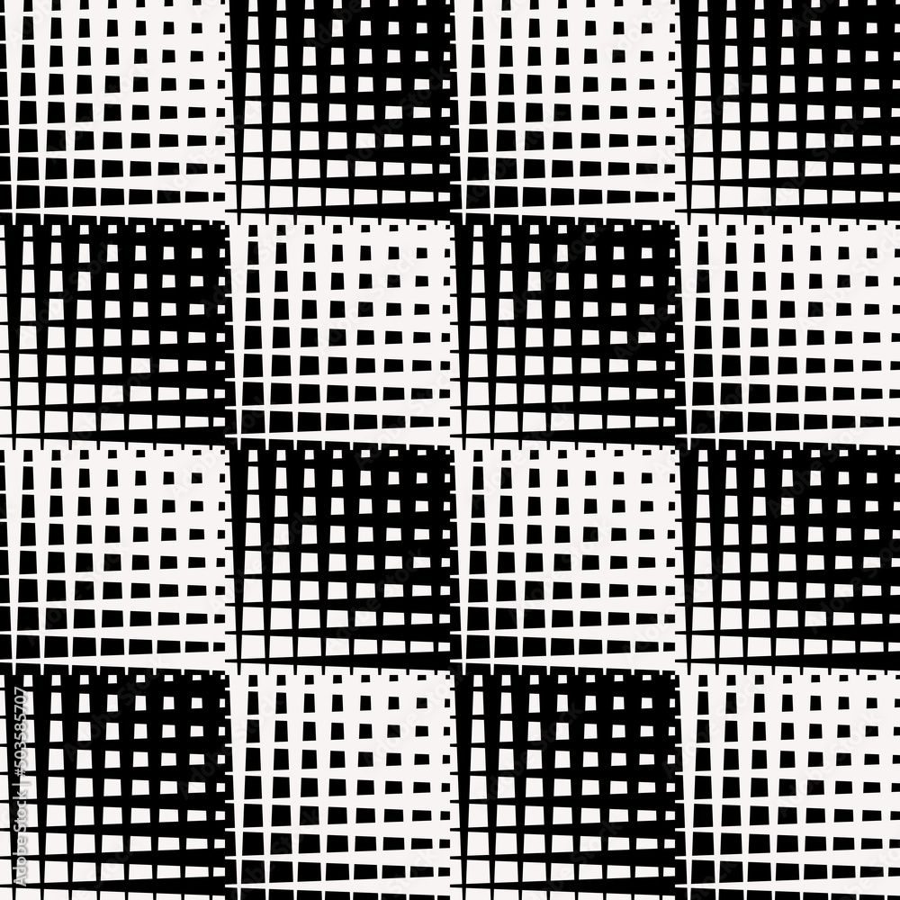 Poster black and white mosaic checkers. vector from a chess grid.