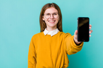 young adult pretty woman. phone concept