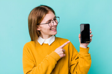 young adult pretty woman. phone concept