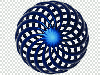 abstract 3d blue sphere png