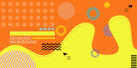 orange color abstract background with flat design elements. suitable for banner, website, poster design