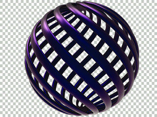 3d abstract sphere isolated png