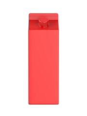 Beverage Pack With Lid White Realistic Rendering. 3D Illustration 