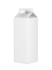 Fototapeta Beverage Pack With Lid White Realistic Rendering. 3D Illustration  obraz