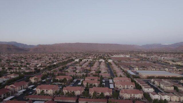 Aerial view of Summerlin Community buildings in Las Vegas, Nevada