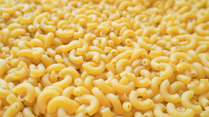Uncooked elbow macaroni pasta background