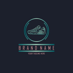 Shoes footwear logo template design for brand or company and other