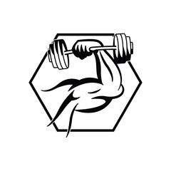 Fitness Sport logo design template 