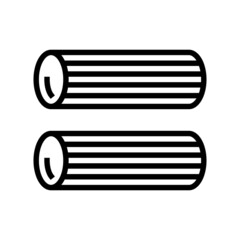 rigatoni pasta line icon vector. rigatoni pasta sign. isolated contour symbol black illustration