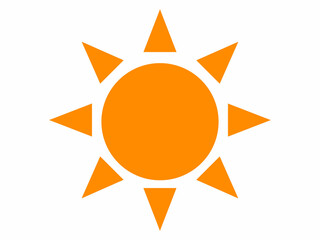 Simple and cute illustration of the sun