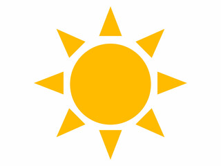 Simple and cute illustration of the sun