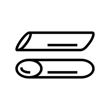 recommend clip art: penne pasta line icon vector. penne pasta sign. isolated contour symbol black illustration