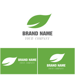 Logos of green Tree leaf ecology nature element vector