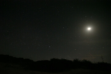 Fototapeta na wymiar Noche de estrellas en la playa, Yucatan México