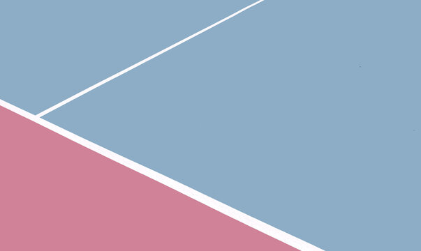 colorful basketball lines on an outdoor court