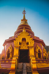 Naklejka premium Wat Doi Prachan Mae Tha or Wat Phra That Doi Phra Chan in Lampang, Thailand