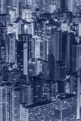 Fototapeta na wymiar Night scene of aerial view of Hong Kong City