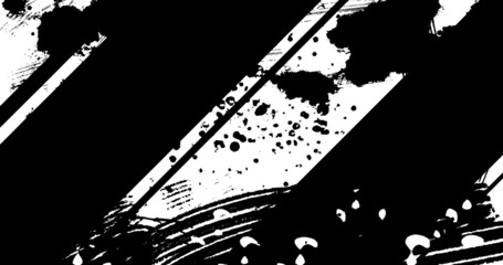 vector illustration of abstract grunge halftone black and white distressed background