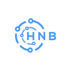 HNB technology letter logo design on white background. HNB creative initials technology letter logo concept. HNB technology letter design.
