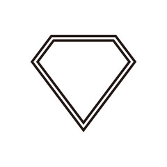 Comic hero icon, symbol shield.
