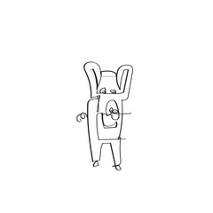 Continuous line drawing. Pig animal logo. Illustration icon vector. Concept for logo