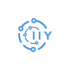 Fototapeta premium IIY technology letter logo design on white background. IIY creative initials technology letter logo concept. IIY technology letter design. 