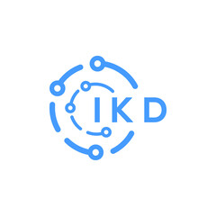 Fototapeta premium IKD technology letter logo design on white background. IKD creative initials technology letter logo concept. IKD technology letter design. 