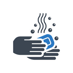 Obraz premium Hand Washing related vector glyph icon