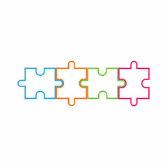 Puzzle vector icon illustration background