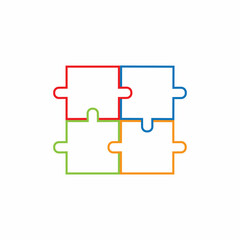 Puzzle vector icon illustration background