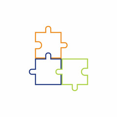 Puzzle vector icon illustration background