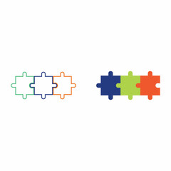 Puzzle vector icon illustration background