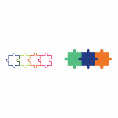 Puzzle vector icon illustration background