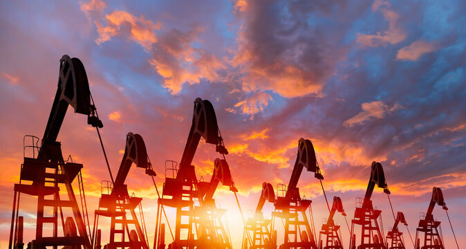 Oil beam pump or Donkey pump - Oil pumps. Oil industry equipment