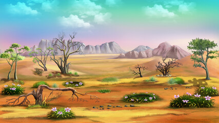 Obraz na płótnie Canvas African savannah landscape 04