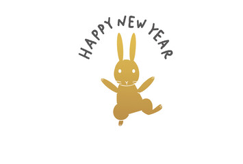 2023年　卯年　年賀状 　うさぎのイラスト