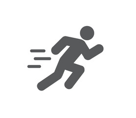 Fototapeta na wymiar Running man icon. running fast. Sport symbol. Vector illustration