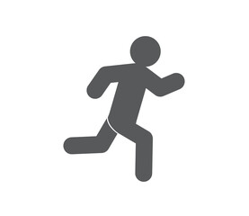 Fototapeta na wymiar Running icon. Man fast run symbol. Vector illustration
