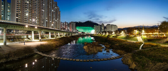 Night View of Anyang, Gyeonggi-do, Korea