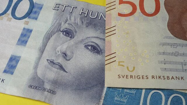 the effigy of some famous Swedish people on Swedish kronor banknotes	