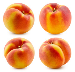 Peach isolated on white background