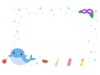 クジラの夏フレーム（七夕）