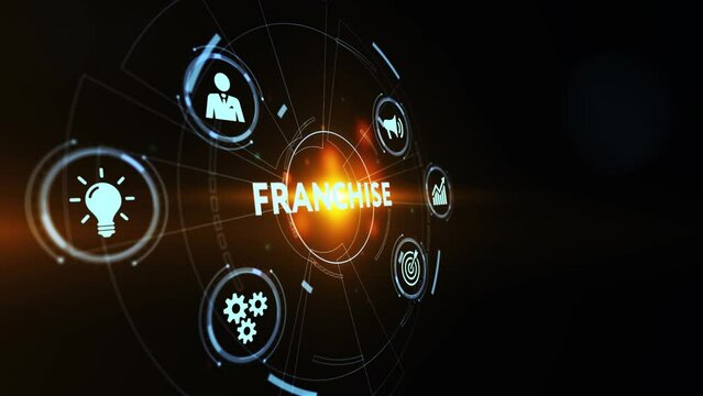 Franchise concept. Business, Technology, Internet and network concept.