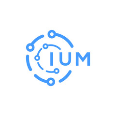 IUM technology letter logo design on white  background. IUM creative initials technology letter logo concept. IUM technology letter design.
