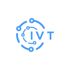 IVT technology letter logo design on white  background. IVT creative initials technology letter logo concept. IVT technology letter design.
